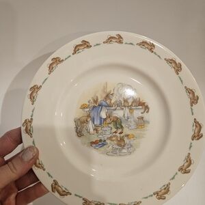 Children's Bunny Plate with Illustrations